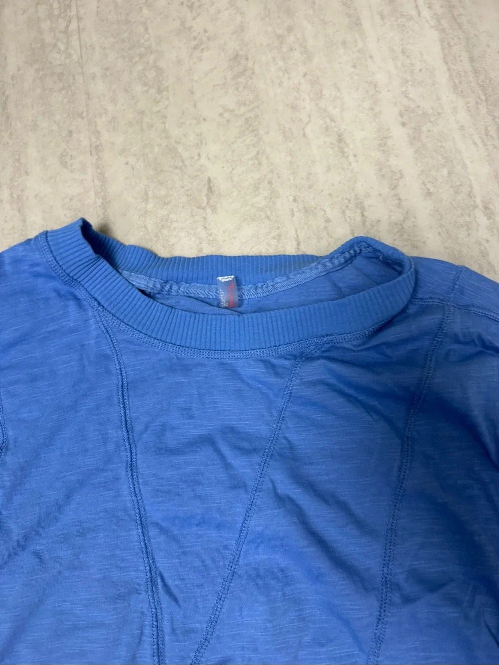Free People Movement long sleeve top Split front Layer active wear blue small